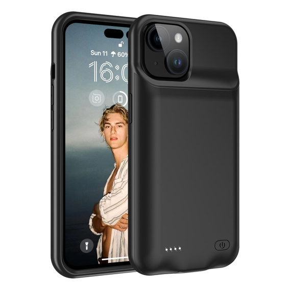 Etui z Baterią 8500mAh do iPhone 15 Plus, czarne