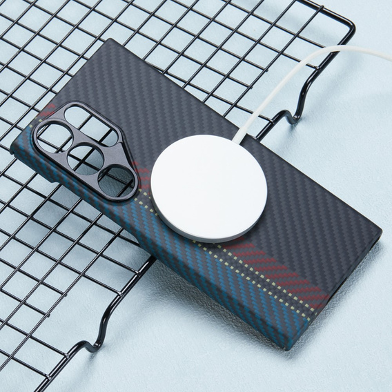 Etui do Samsung Galaxy S24 Ultra, Aramid Fiber MagSafe, czarne