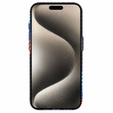 Etui do iPhone 15 Pro Max, Carbon Fiber MagSafe, granatowe