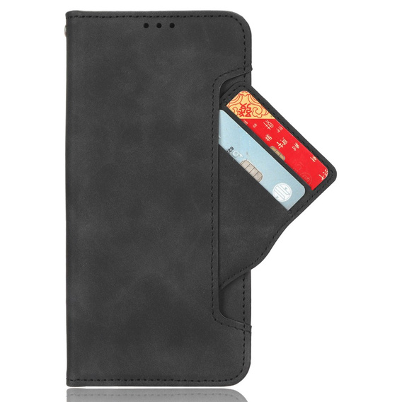 Etui z klapką do Xiaomi Poco F7 Pro, Card Slot, czarne