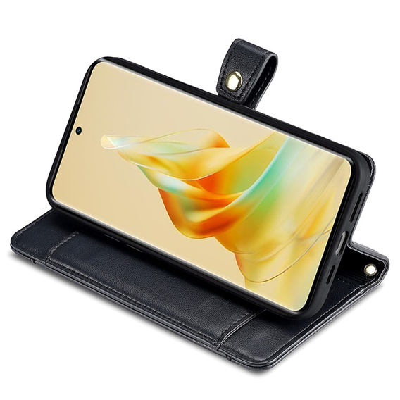 Etui z klapką do Oppo A78 4G, Wallet Zipper Pocket, czarne