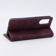 Etui do Oppo A78 4G, ERBORD Vintage portfel z klapką, czerwone