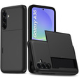 Etui do Samsung Galaxy A36 5G, Sliding Card Holder, czarne