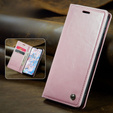 Etui z klapką CASEME do Samsung Galaxy A14 5G, Waxy Textured, różowe