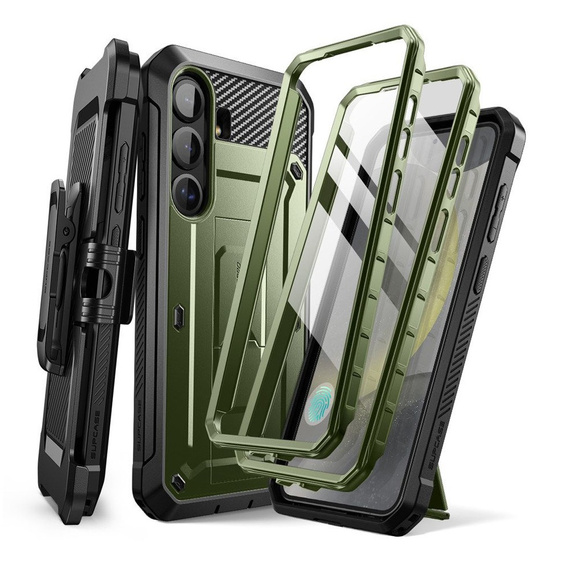 Etui Supcase do Samsung Galaxy S25, Unicorn Beetle Pro, Zielone (2x Ramka)