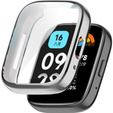 2w1 Etui z Osłoną na ekran do Xiaomi Redmi Watch 3 Active, Srebrne