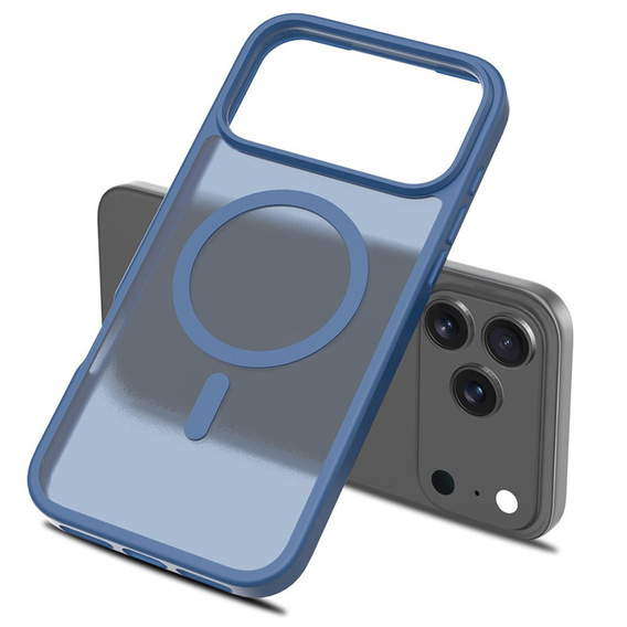 Etui do iPhone 17 Pro, Matt Case, do MagSafe, matowe niebieskie