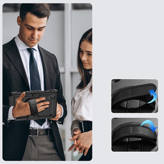 Etui pancerne do Lenovo Tab M11, ochronne 360 z miejscem na rysik, czarne
