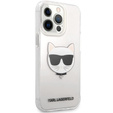 Etui Karl Lagerfeld do iPhone 13 Pro Max, Choupette Head, przezroczyste