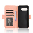 Etui z klapką do T Phone 3 5G, Card Slot, różowe
