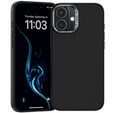 Etui BENKS Kevlar Armor PRO do iPhone 16, Carbon Fiber 600D, do MagSafe – czarne