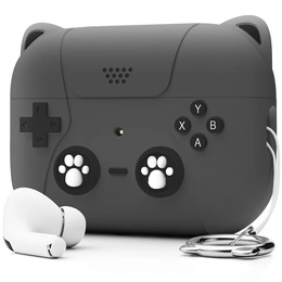 Etui pancerne na Słuchawki Apple Airpods 4, Konsola Kot, czarne