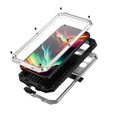 Etui do iPhone 15 Pro, R-JUST, pancerne, srebrne / czarne