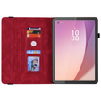 Etui do Lenovo Tab M9, Wallet Pen Slot, butterflies, czerwone