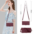 Etui z klapką do Samsung Galaxy A56 5G, Rhombus Crossbody Leather, bordowe