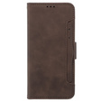 Etui z klapką do Oppo A58 4G, Card Slot, brązowe