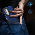 Etui do Samsung Galaxy A15 5G, Kickstand Ring, niebieskie + szkło 9H