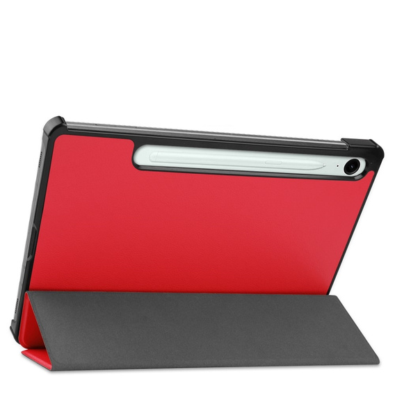 Etui do Samsung Galaxy Tab S9 FE / S10 FE, Tri-fold, z miejscem na rysik, czerwone