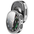 2w1 Etui z Osłoną na Ekran do Samsung Galaxy Watch 8 40mm, Srebrne