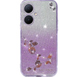 Etui do OnePlus Nord CE 3 Lite 5G, Glitter Flower, fioletowe