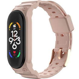 Pasek Silikonowy do Xiaomi Mi Band 5/6/7/7 NFC, Różowy
