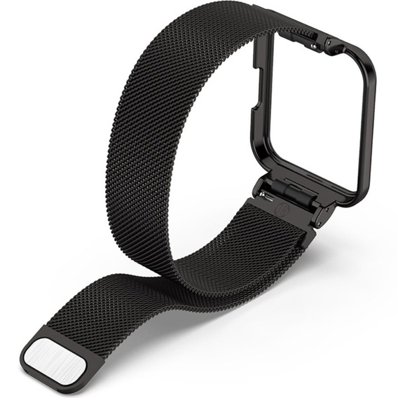 Pasek Bransoleta Milanese z Etui do Xiaomi Redmi Watch 2 Lite, Czarny