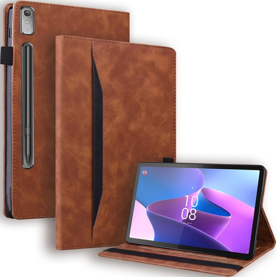 Etui do Lenovo Tab P11 Pro Gen 2 TB132FU TB132XU 11.2", Classic, z miejscem na rysik, brązowe