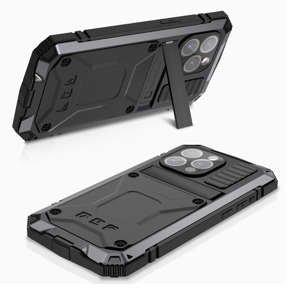 Etui do iPhone 15 Pro Max, R-JUST, pancerne, czarne