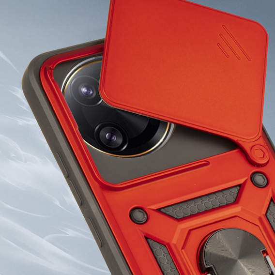Etui pancerne do Xiaomi Poco F7 Pro, CamShield Slide, czerwone