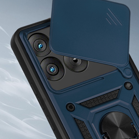 Etui pancerne do Motorola Edge 70, CamShield Slide, niebieskie