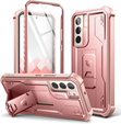 Etui pancerne do Samsung Galaxy S22, Dexnor Full Body, różowe rose gold