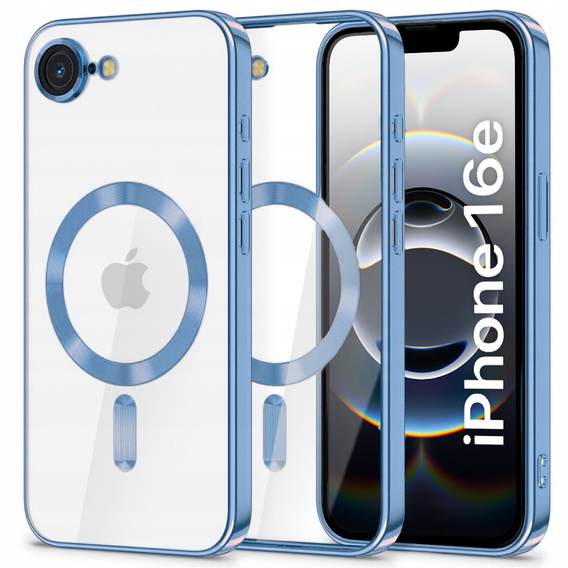 Etui do iPhone 16E, Electro MagSafe, niebieskie + Szkło na ekran