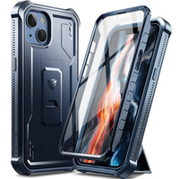 Etui pancerne do iPhone 13 / 14, Dexnor Full Body, granatowe