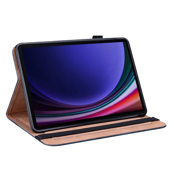 Etui do Samsung Galaxy Tab S10 Lite / S10 FE / S9 FE / S9, Classic, z miejscem na rysik, niebieskie