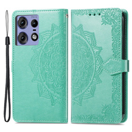 Etui z klapką do Motorola Edge 50 Pro, Mandala, zielone