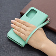 Etui Litchi Wallet with Strap do Samsung Galaxy A53 5G, Green