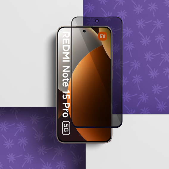 Szkło Hartowane Prywatyzujące Shy Palm do Xiaomi Redmi Note 15 Pro 5G
