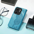 Etui z klapką do Infinix Hot 50i 4G, Butterfly, niebieskie
