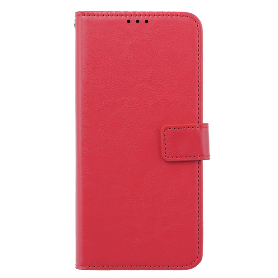 Etui z klapką do Oppo A58 4G, Crazy Horse Wallet, czerwone