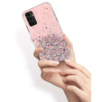 Etui do Samsung Galaxy A04S / A13 5G, Glittery, różowe