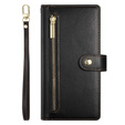 Etui z klapką do Honor Magic 7 Lite, Wallet Zipper Pocket, czarne