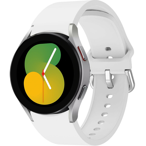 Pasek Silikonowy do Samsung Galaxy Watch 4/5/6 40/42/43/44/45/46/47mm, Biały