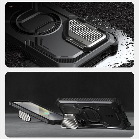 Etui Supcase do Samsung Galaxy S25, IBLSN ArmorBox MagSafe, Czarne