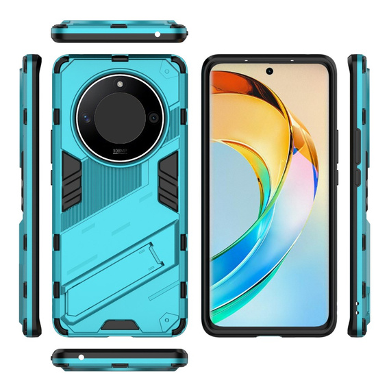 Etui do Honor Magic 6 Lite 5G, Military kickstand, niebieskie