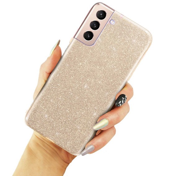 Etui Glitter Case do Samsung Galaxy S21 FE, Gold