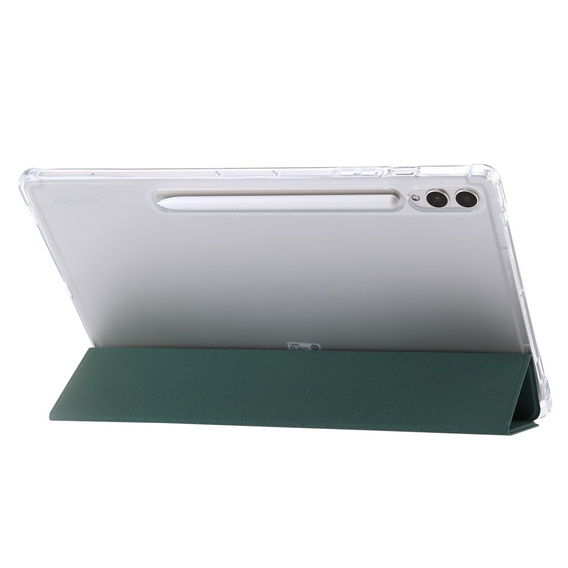 Etui do Samsung Galaxy Tab S9 Ultra, Smartcase Hybrid, z miejscem na rysik, ciemnozielone