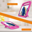 Etui dla dzieci do Samsung Galaxy Tab A9+, dziecięce z uchwytem, Różowe