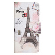 Etui z klapką do Motorola Moto G73 5G, Wallet, Eiffel Tower