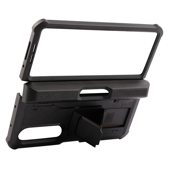 OUTLET Etui pancerne do Samsung Galaxy Z Fold 4 5G, Dexnor Full Body S-Pen Slot, czarne