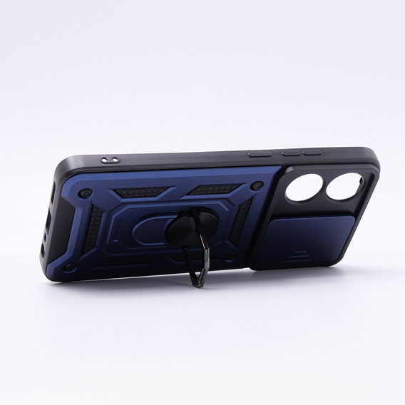 Etui pancerne do Oppo A78 4G, CamShield Slide, niebieskie